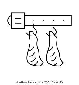 carcass conveyor line icon vector. carcass conveyor sign. isolated contour symbol black illustration