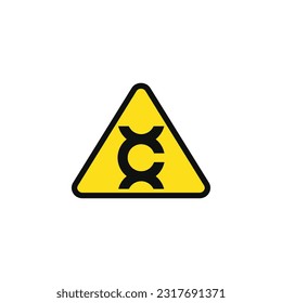 Símbolo de advertencia de precaución de carcinógeno vector de diseño