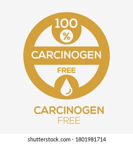 (Carcinogen free) label sign, vector illustration.