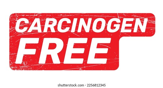 Karzinogenfreie Stempel-Vektorgrafik, rote Farbe