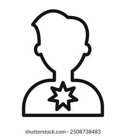 Carcinogen icon Black line art vector logo