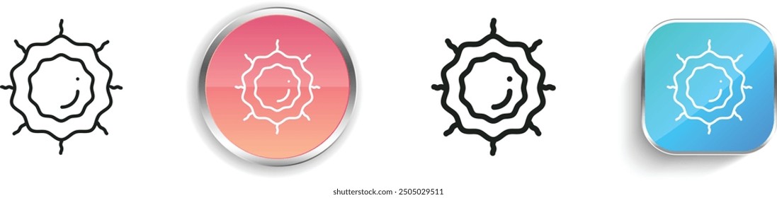 carcinogen icon. Thin Linear, Regular and Button Style Design Isolated On White Background