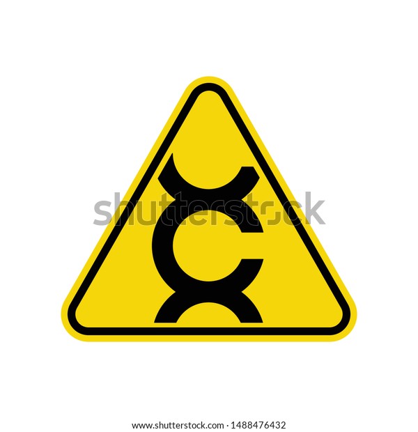 Carcinogen Sign Isolated On White Background. Triangle Warning Symbol ...