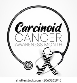 Carcinoid Cancer awareness month is observed every year in November, it is a type of tumor that grows from neuroendocrine cells. Vector illustration