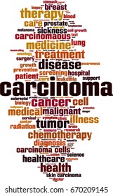 Carcinoma word cloud concept. Vector illustration