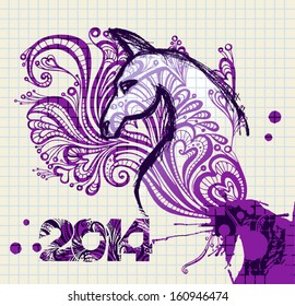 Card 2014 horse.