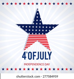 A card of 4th of july Independence Day celebrations.