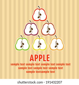Card with abstract apples