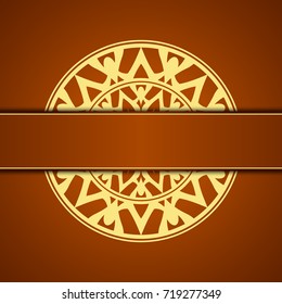 Card with abstract decorative element.