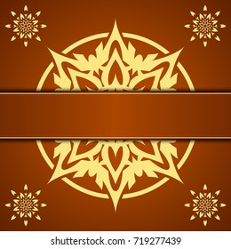 Card with abstract decorative element.