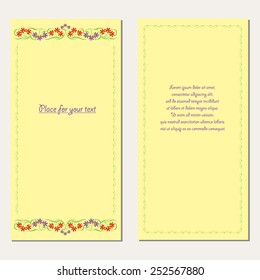 Card with abstract floral background