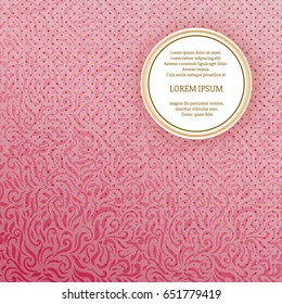 Card with abstract floral pattern shades of Pink. Decorative background