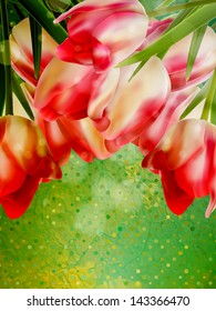 Card with abstract flowers. And also includes EPS 10 vector