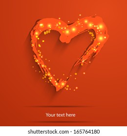 card with abstract heart for you design. Vector illustration eps 10