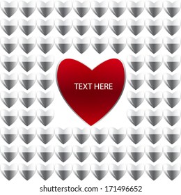card with abstract heart for you design. Vector illustration eps 10