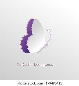 Card with the abstract image of a butterfly