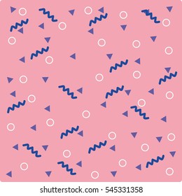 Card with abstract pattern and Memphis style texture. Design for poster, card, invitation, placard, brochure. Memphis style. Vector