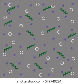 Card with abstract pattern and Memphis style texture. Design for poster, card, invitation, placard, brochure. Memphis style. Vector