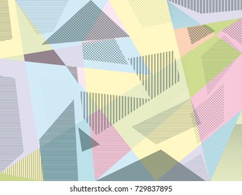 Card with abstract pattern. Memphis style texture. Design for poster, card, invitation, placard, brochure. Memphis style. Vector
