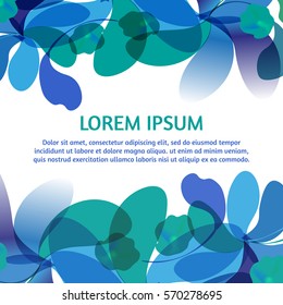 Card with an abstract pattern. Vector floral illustration. Decorative ornament for congratulation, greetings, gift certificate.