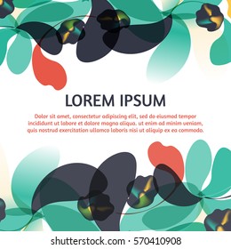 Card with an abstract pattern. Vector floral illustration. Decorative ornament for congratulation, greetings, gift certificate.