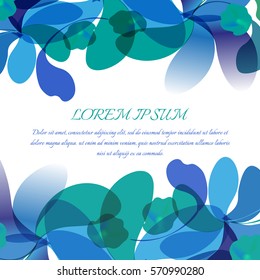 Card with an abstract pattern. Vector floral illustration. Decorative ornament for congratulation, greetings, gift certificate.