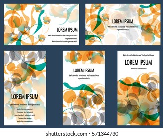 Card with an abstract pattern. Vector floral illustration. Decorative ornament for congratulation, greetings, gift certificate.
