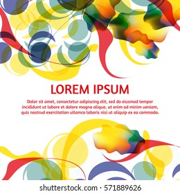 Card with an abstract pattern. Vector floral illustration. Decorative ornament for congratulation, greetings, gift certificate.