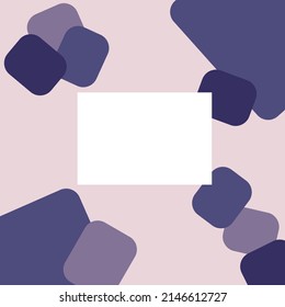 Card with abstraction and place for text in blue-violet tones