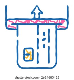 card accept doodle icon sketch vector. card accept sign. isolated symbol illustration