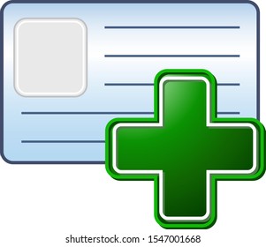 Card for adding information. Vector icon.