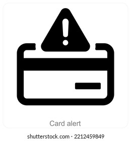 Card Alert And Credit Card Icon Concept