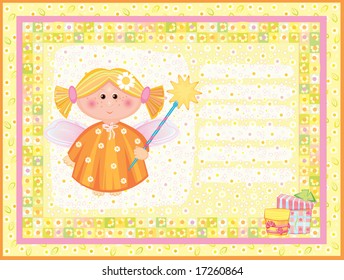 Card with angel.