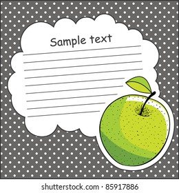 Card with apple