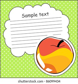 Card with apple