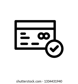 Card Approve Line Icon