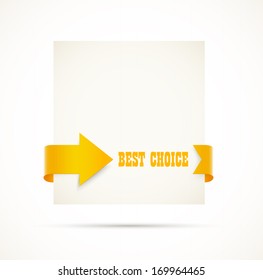 Card with arrow