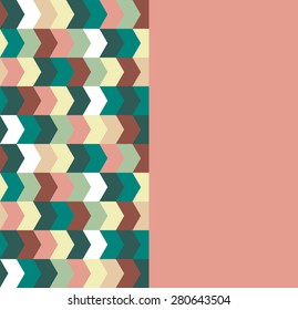 Card with arrow pattern and empty space for your text.