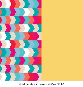 Card with arrow pattern and empty space for your text.