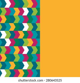 Card with arrow pattern and empty space for your text.