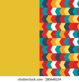 Card with arrow pattern and empty space for your text.