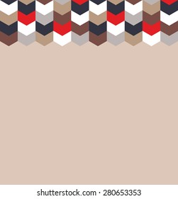 Card with arrow pattern and empty space for your text.