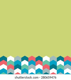 Card with arrow pattern and empty space for your text.