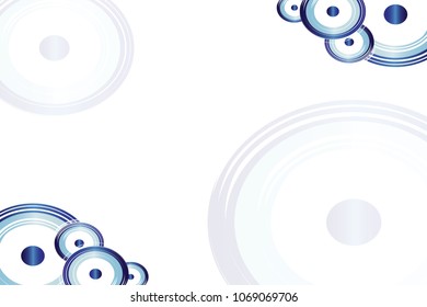 card with artistic blue evil eye vector and empty blank space to write