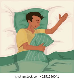 card of asleep man design