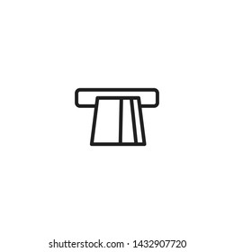 Card atm, bank symbol vector icon