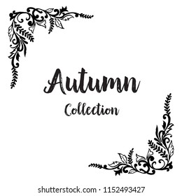 Card for autumn with flower design vector illustration