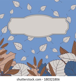 Card with autumn leaves
