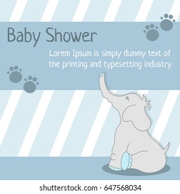 Card Baby Shower with elephant