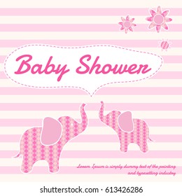 Card Baby Shower with elephants